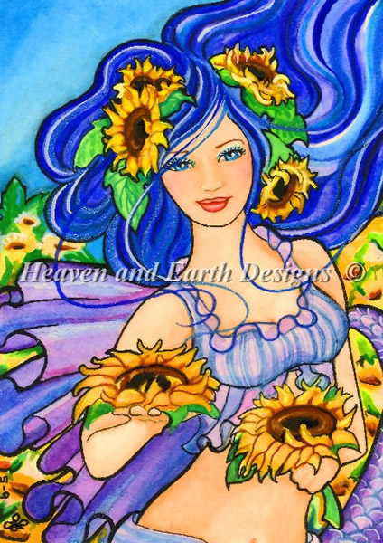 Sunflower Mermaid - Click Image to Close